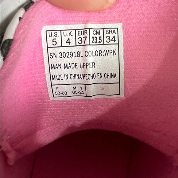 Skechers Big Girls Size 5 White & Pink Leopard Print Zip & Lace Up Moto Boot NEW - Picture 6 of 9